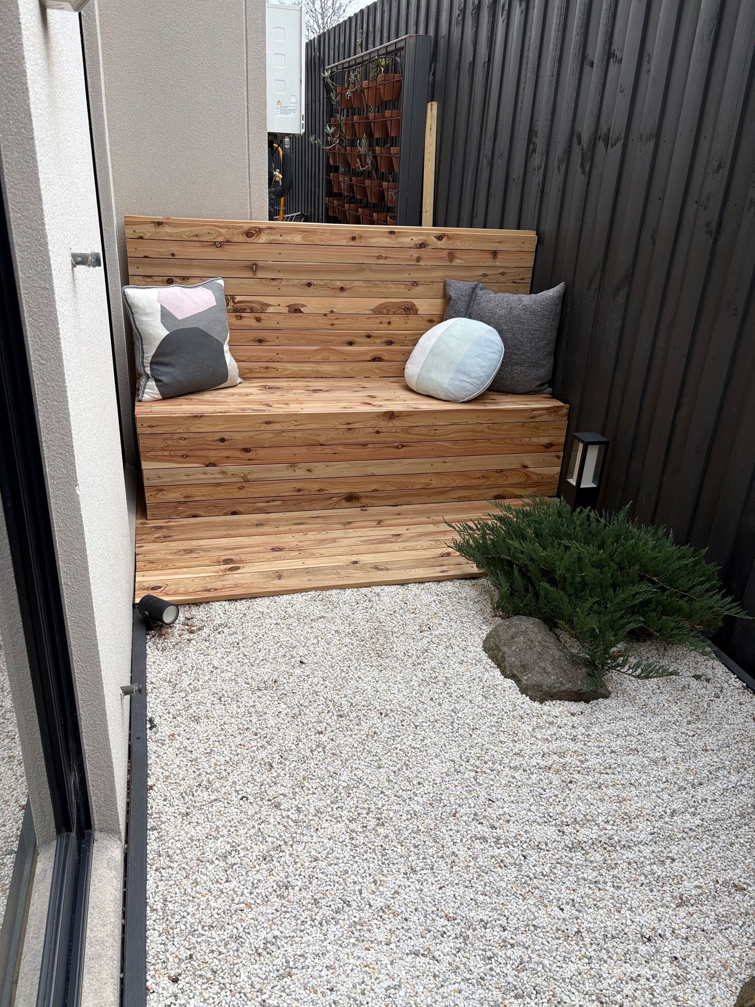 Built the cedar bench next.